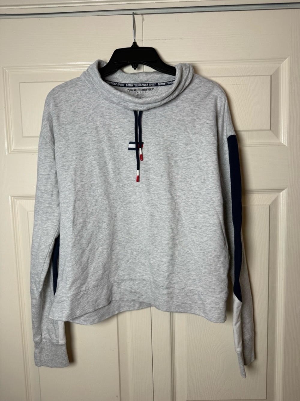 Tommy Hilfiger Logo Sport Cowl Neck Pullover Sweater‎